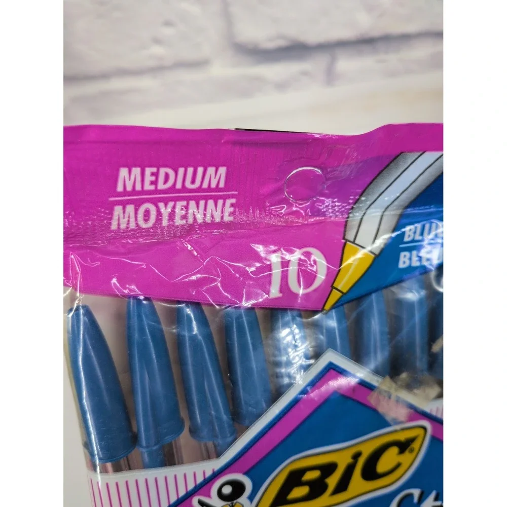 VNTG SEALED NEW 1994🚨Bic Classic Stic Medium Pens Blue Pack With 10 Made In USA